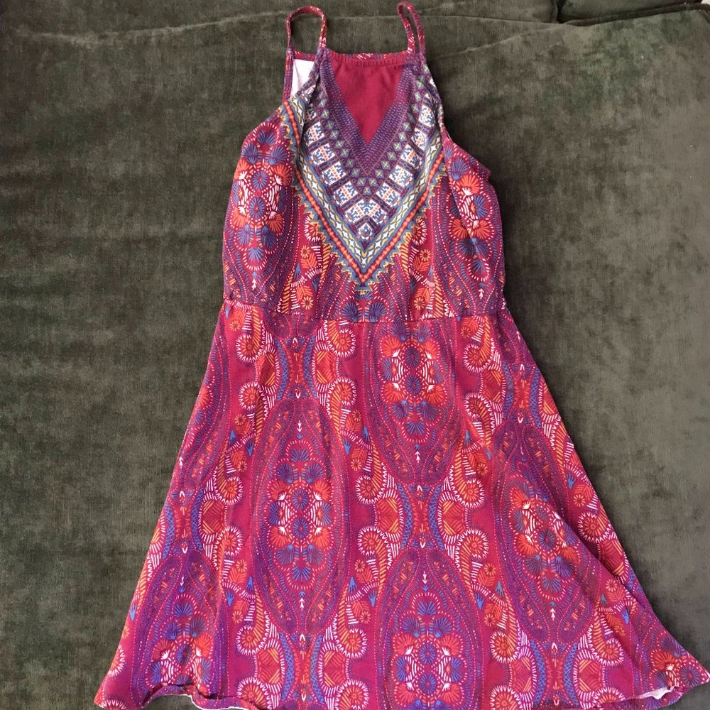 3/$20 Xhilaration High Neck Printed Skater Dress